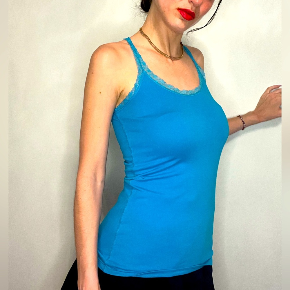 TWIK BLUE LACEY TANK